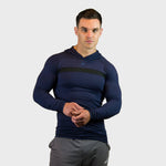 Kwench Crux Mens long sleeve moisture wicking Tshirt with hood