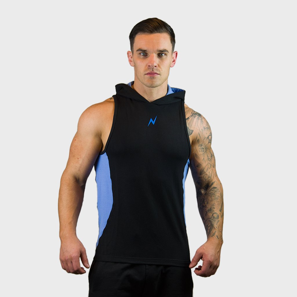 Kwench Mens Gym workout Fitness Sleeveless hoodie