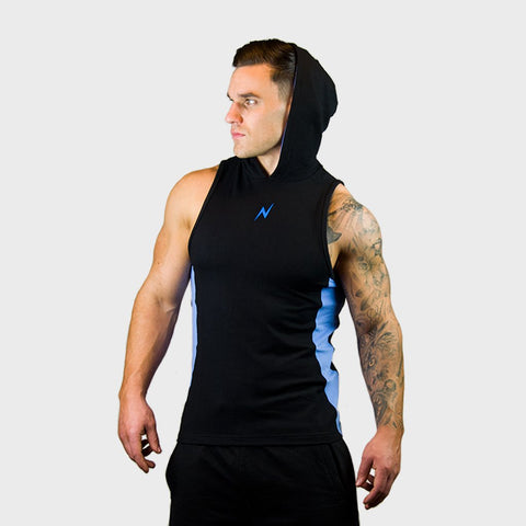 Kwench Mens Gym workout Fitness Sleeveless hoodie