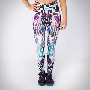 Kwench womens printed gym workout leggings  Main-image