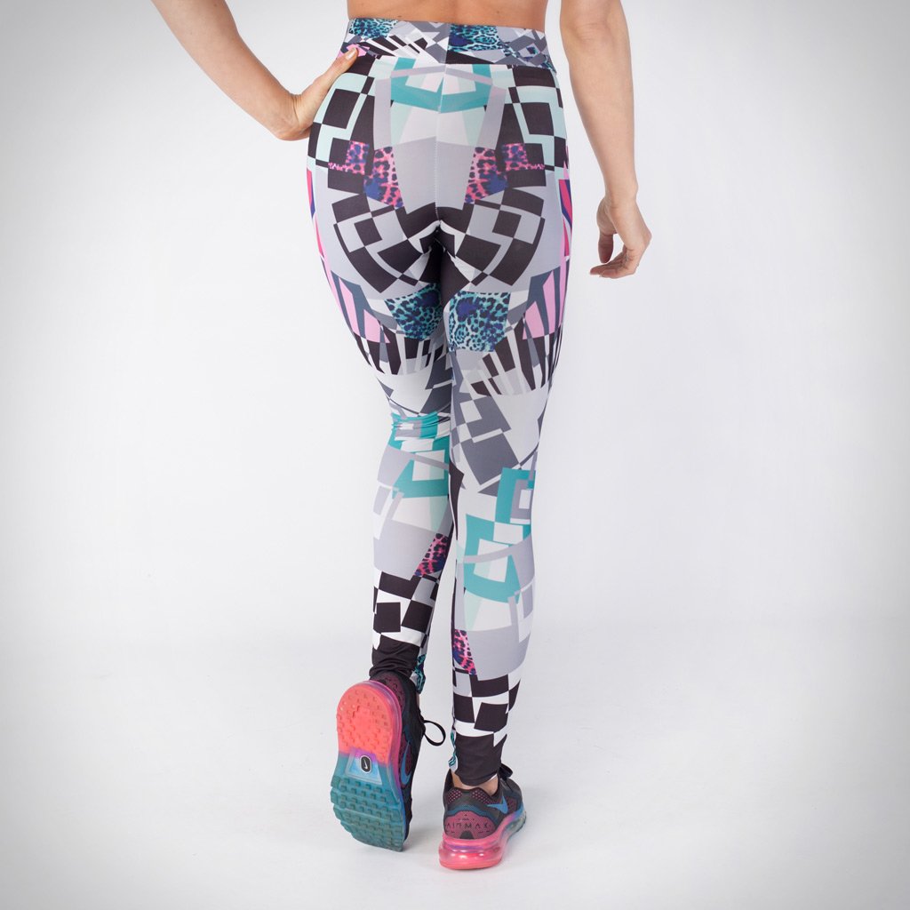 Kwench womens printed gym workout leggings 